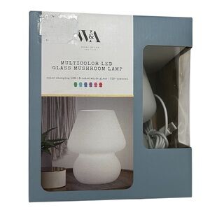 W&A Glass Mushroom Color Changing LED Lamp